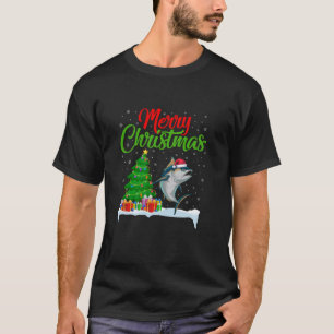 Camiseta Árbol de navidad atún ilumina divertida melodía na