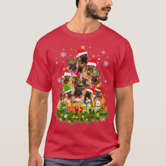 Camiseta Árbol de Navidad Bulldog francés enciende perro Bu