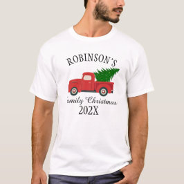 Camiseta Árbol de Navidad Camioneta Vintage Personalizado F