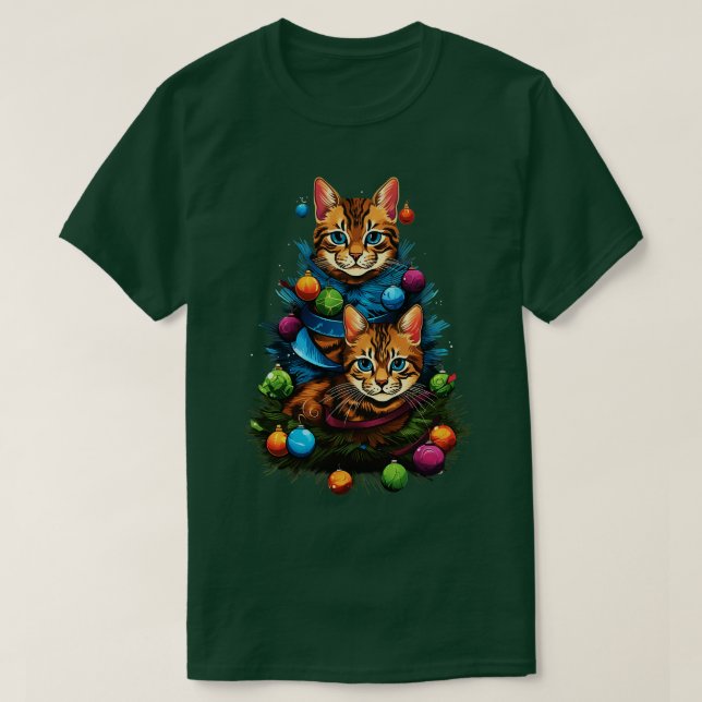 Camiseta Árbol de Navidad Cat 6 (Diseño del anverso)