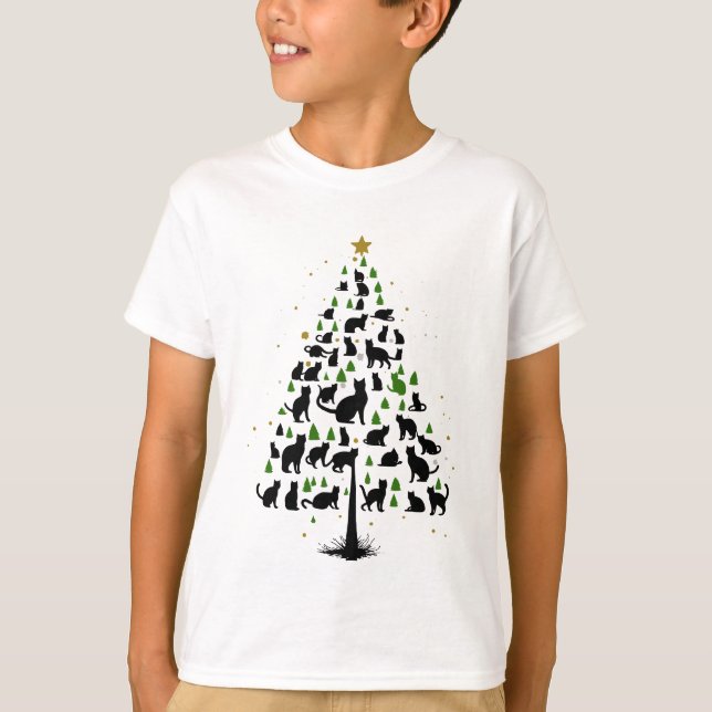 Camiseta Árbol de navidad Cat Lover 2 (Anverso)