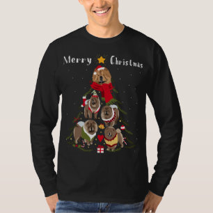 Camiseta Árbol de Navidad Chow Chow Chowdren Perder Xmas Pe