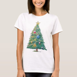 Camiseta Árbol de Navidad Colorido