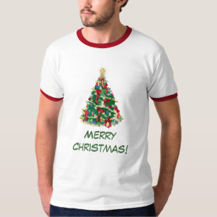 Camiseta Árbol de navidad colorido: Arte del vector: