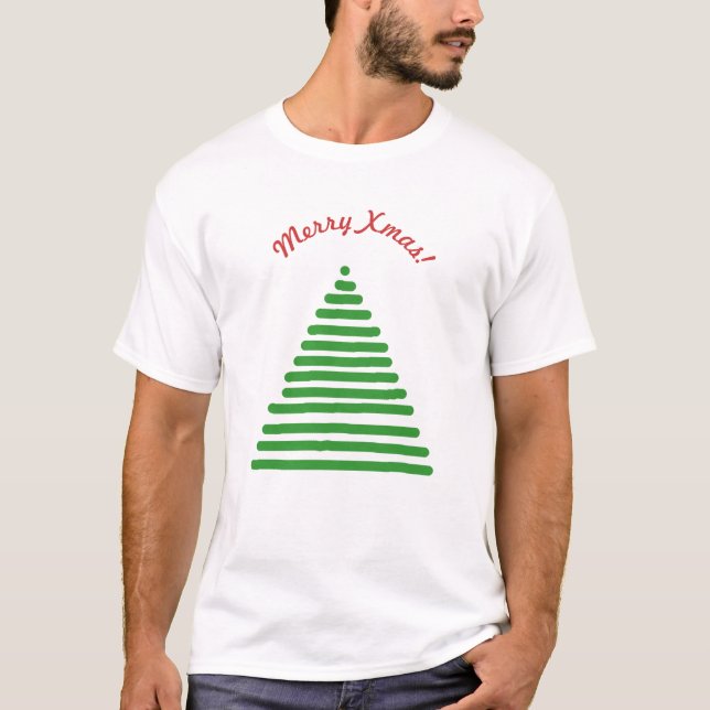 Camiseta - Árbol de Navidad con arcos de texto (Anverso)