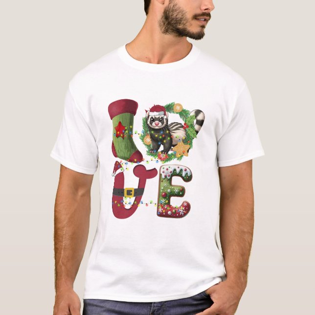 Camiseta Árbol de Navidad con Gorro de Santa (Anverso)