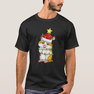 Camiseta Árbol de Navidad con iluminación de hámster Coinci