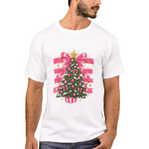 Árbol de Navidad con Lazo Rosa Estilo Navideño