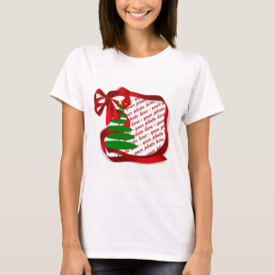 Camiseta Árbol de Navidad con marco fotográfico de cinta ro