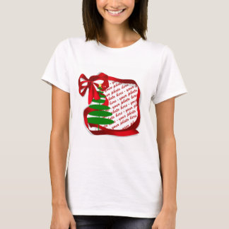 Camiseta Árbol de Navidad con marco fotográfico de cinta ro