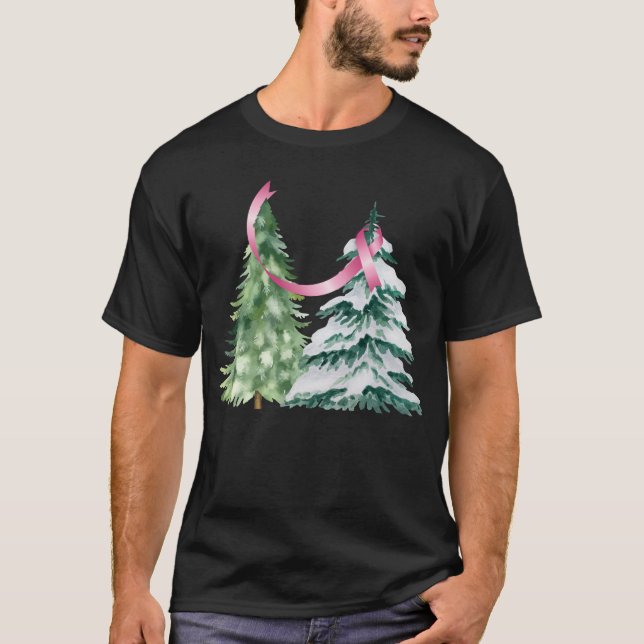 Camiseta Árbol de Navidad Coquette, Conciencia sobre el Cán (Anverso)