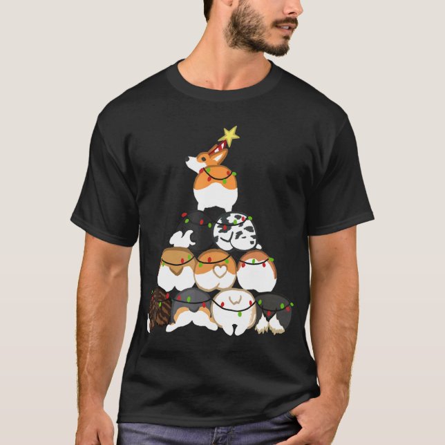 Camiseta Árbol de Navidad Corgi     (Anverso)