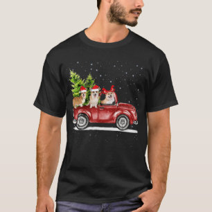 Camiseta Árbol de Navidad Corgi Santa Reindeer Red Truck Ni