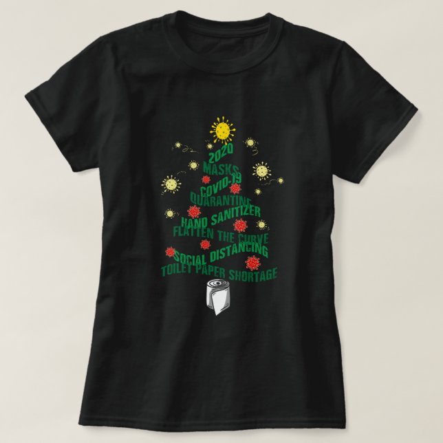 Camiseta Árbol de Navidad Covid-19 (Diseño del anverso)