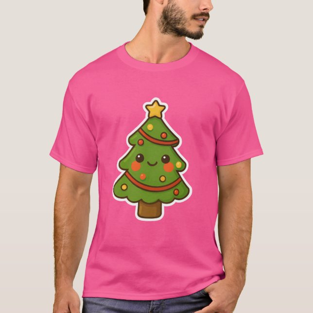 Camiseta Árbol de Navidad Cute Kawaii (Anverso)