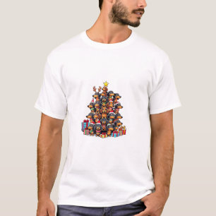 Camiseta Árbol de Navidad Dachshund Salchicha Perro Dachshu