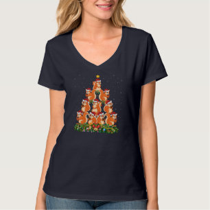 Camiseta Árbol de navidad de ardilla regalo Santa Sombrero 
