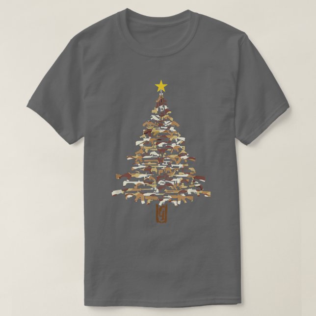 Camiseta Árbol de Navidad de armas Estampado de camuflaje R (Diseño del anverso)