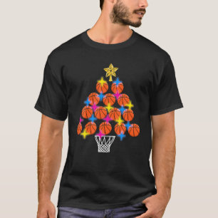 Camiseta Árbol de Navidad de Baloncesto   Diseño deportiv