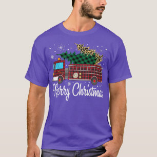 Camiseta Árbol de Navidad de Bombero Camión de Bomberos Buf