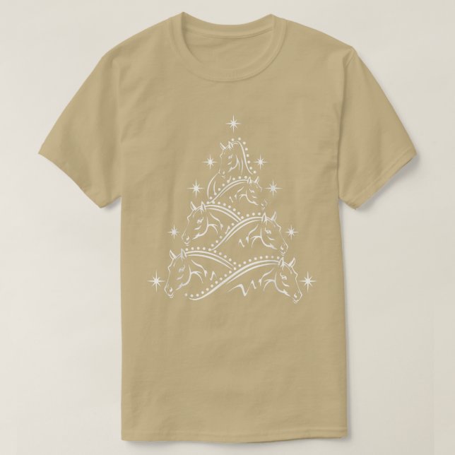 Camiseta Árbol de Navidad de Caballos, disfraz de jinete de (Diseño del anverso)