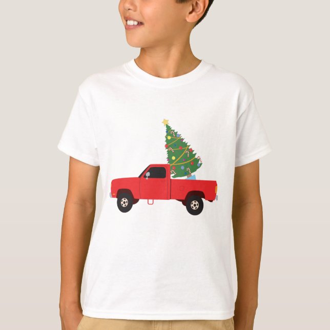 Camiseta Árbol de Navidad de Camión de Cobertura (Anverso)
