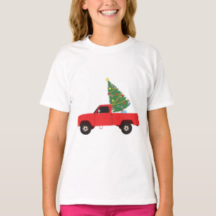 Camiseta Árbol de Navidad de Camión de Cobertura