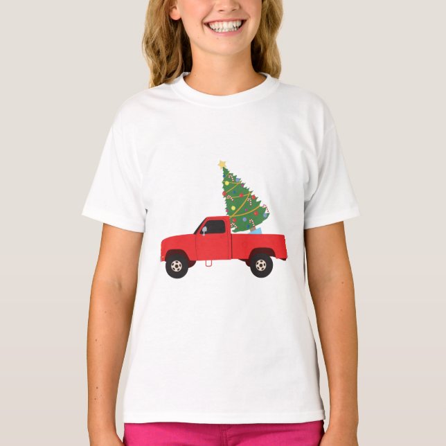 Camiseta Árbol de Navidad de Camión de Cobertura (Anverso)