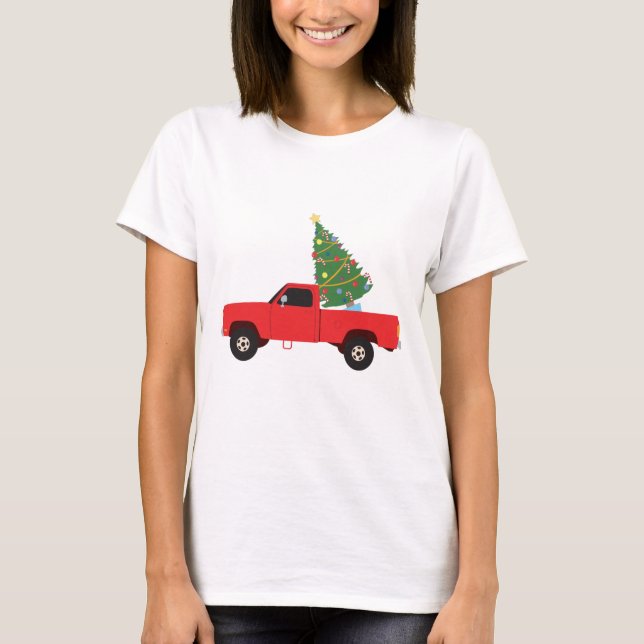 Camiseta Árbol de Navidad de Camión de Cobertura (Anverso)