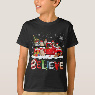Camiseta Árbol de Navidad de Camión Rojo de Hamster cree Sa