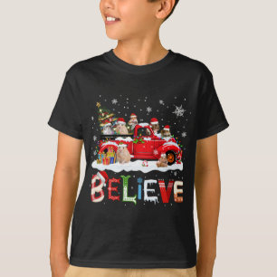 Camiseta Árbol de Navidad de Camión Rojo de Hamster cree Sa