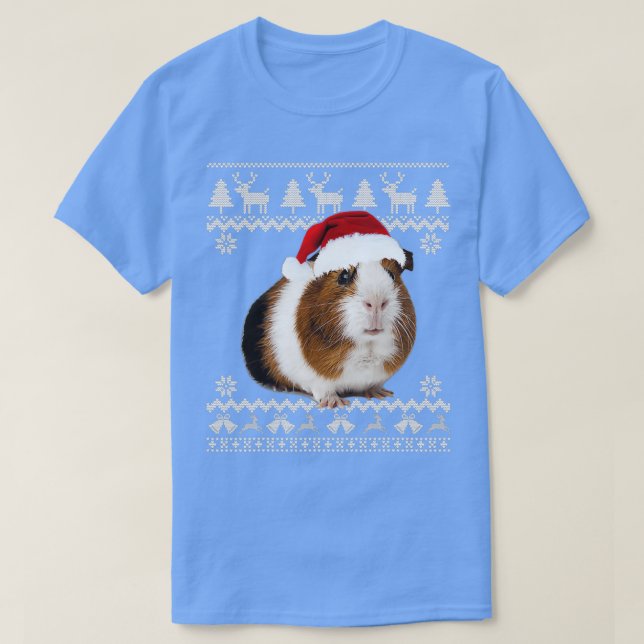 Camiseta Árbol de Navidad de cerdo de Guinea Enciende Santa (Diseño del anverso)