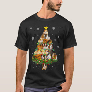 Camiseta Árbol de Navidad de cerdo de Guinea Santa Hat navi