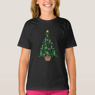Camiseta Árbol de Navidad de Chicas femeninas en softball