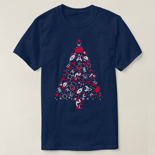 Camiseta Árbol de Navidad de ciencia (Diseño del anverso)