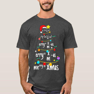Camiseta Árbol de Navidad de ecuaciones matemáticas Nerd Te