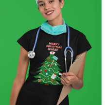 Árbol de Navidad de Enfermera Feliz Navidad