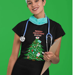 Camiseta Árbol de Navidad de Enfermera Feliz Navidad