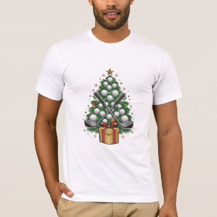 Camiseta Árbol de Navidad de equipo de golf Navidad Golf