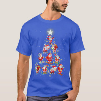 Camiseta Árbol De Navidad De Esquí Santa Enciende Navidad P