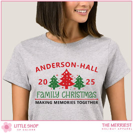 Camiseta Árbol de Navidad de Familia personalizado