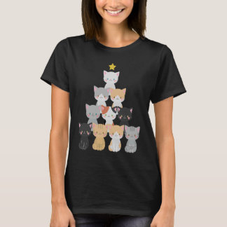 Camiseta Árbol de navidad de felice Meowy Navidad