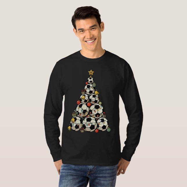 Camiseta Árbol de Navidad de Fútbol (Anverso completo)
