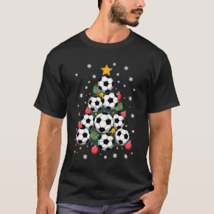 Camiseta Árbol de Navidad de fútbol jugador de fútbol amant