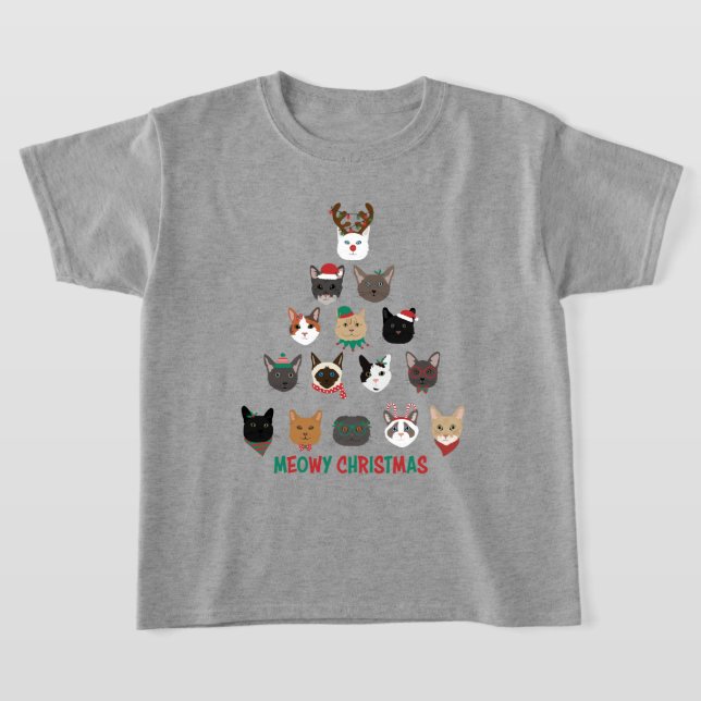 Camiseta Árbol de Navidad de gato (Distribución)