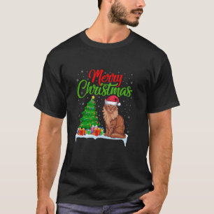 Camiseta Árbol de Navidad De Gato Abysiniano Enciende Diver