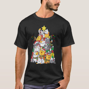 Camiseta Árbol de Navidad de Gato Chicas Chicos Meowy Catma