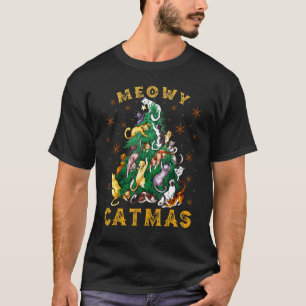 Camiseta Árbol de Navidad de Gato Meowy Catmas Navidad