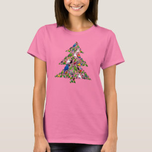 Camiseta Árbol de Navidad de loros