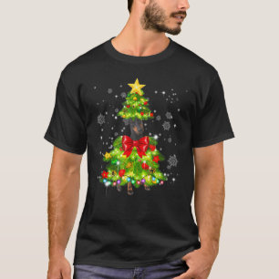 Camiseta Árbol de navidad de Manchester Terrier ilumina el